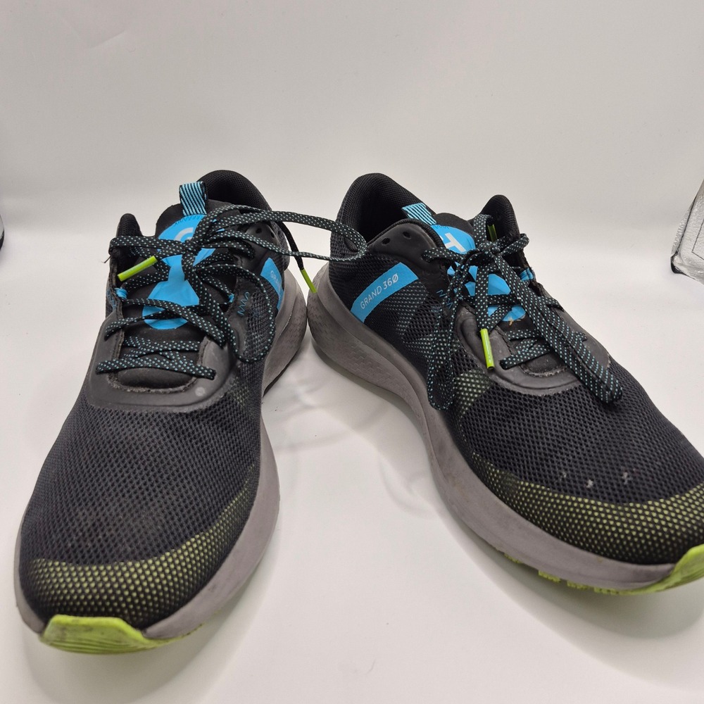 Cole Haan Zerogrand Shoes For Crews Mens Black Blue Work Sneakers C39003 10M